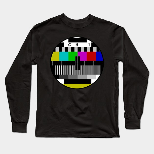 Old school tv test pattern Long Sleeve T-Shirt by Design Knight